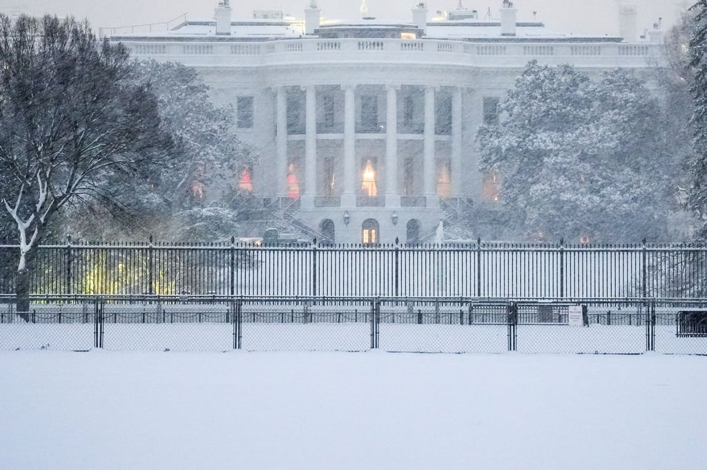 Auch in der US-Hauptstadt Washington und der Region fielen bis zu 20 Zentimeter Schnee.