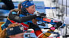 Franziska Preuß aus Deutschland beim Training vor dem Sprintrennen der Frauen beim Biathlon Weltcup in der Arena am Rennsteig. Wintersport ist ein wichtiger Tourismusfaktor in Thüringen.