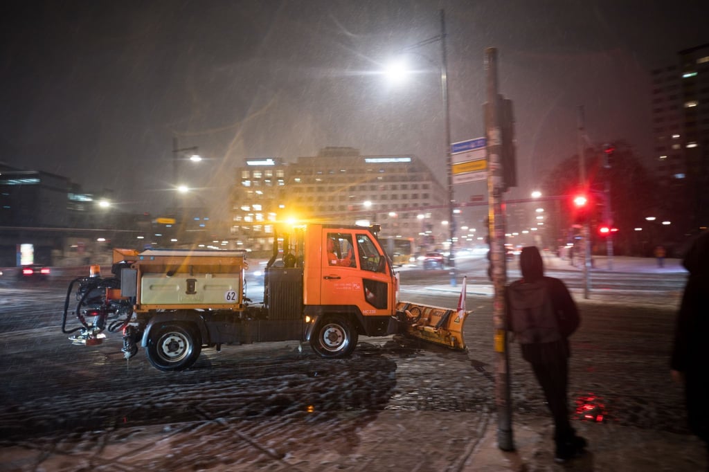 Der Winterdienst der BSR hat viel zu tun.
