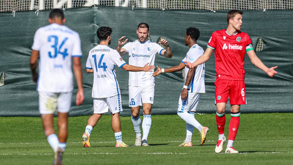 Aleksa Marusic brachte den 1. FC Magdeburg im Testspiel gegen Hannover per Kopf mit 1:0 in Führung.
