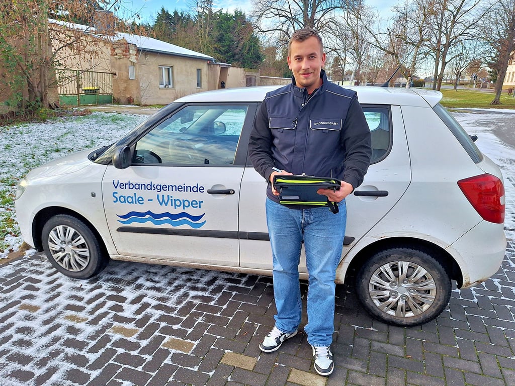 Moritz Hecht ist neuer Mitarbeiter des Ordnungsamtes in der Verbandsgemeinde Saale-Wipper.