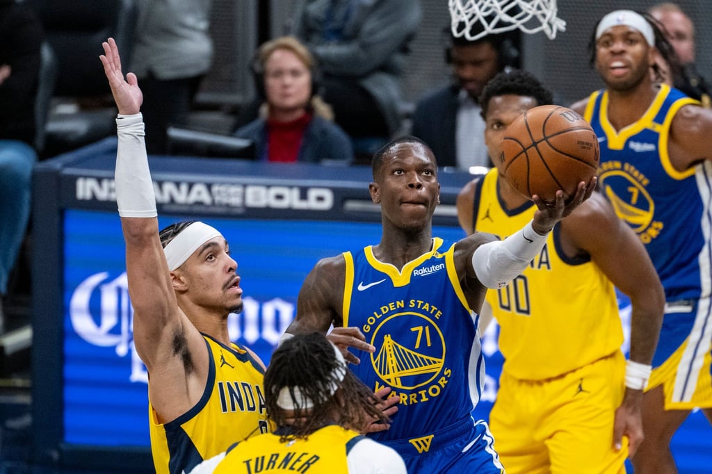 Dennis Schröder traf für die Golden State Warriors gegen die Indiana Pacers nur fünf seiner 13 Versuche aus dem Feld.