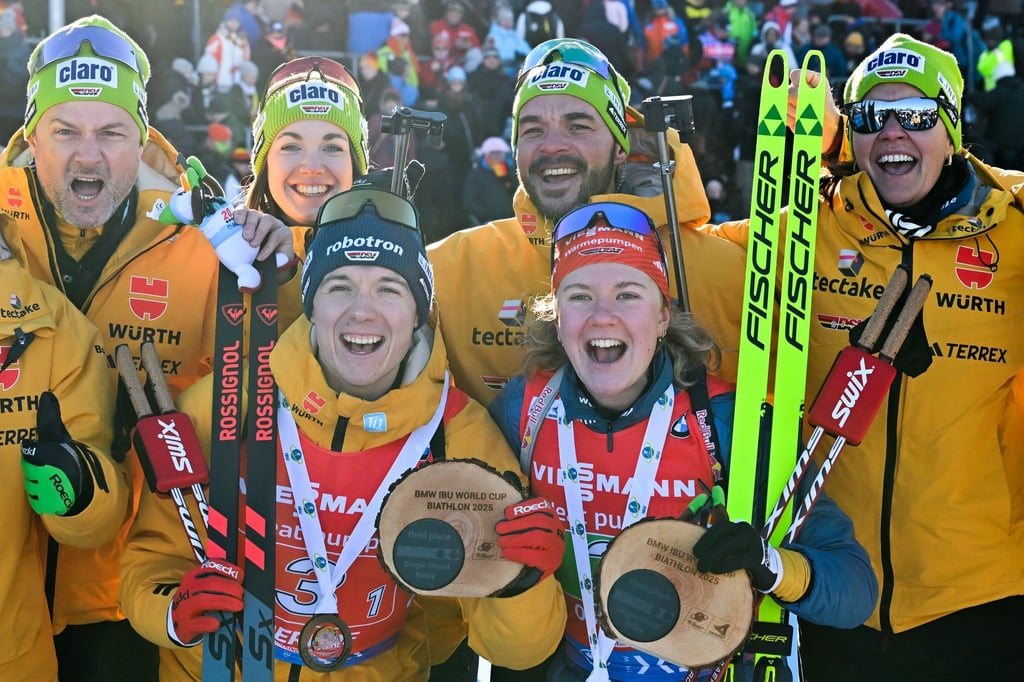 Selina Grotian und Justus Strelow (beide M) holen einen wichtigen Erfolg für das deutsche Team.