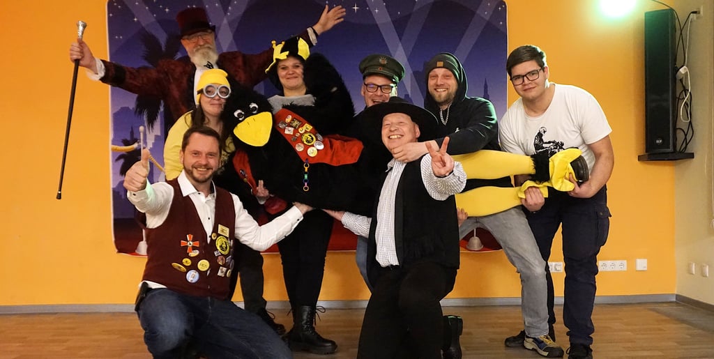 Der Elferrat hat bei den Proben zum aktuellen Programm im Studentenclub Wärmi jede Menge Spaß.