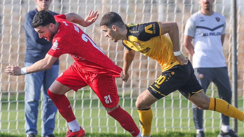 Andi Hoti traf beim Testspiel gegen Rot-Weiss Essen für seinen neuen Verein Dynamo Dresden.