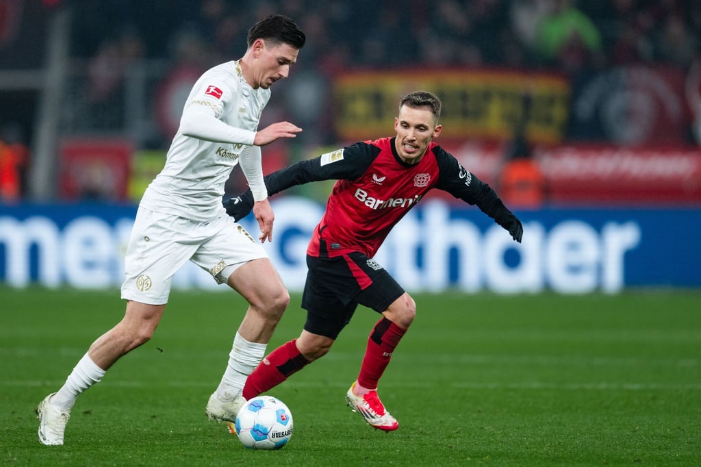 Alejandro Grimaldo erzielte das 1:0 für Leverkusen.
