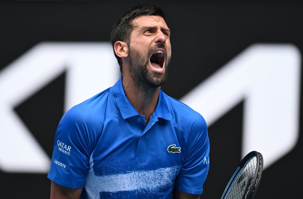 Novak Djokovic jubelt beim Zweitrundensieg bei den Australian Open