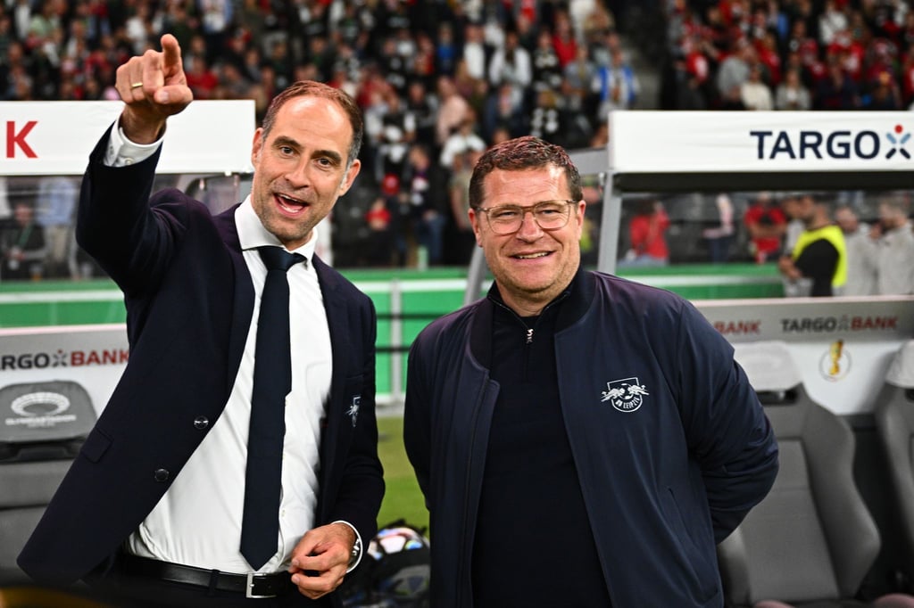 Einst vereint bei Red Bull Leipzig, wenn auch nur kurz: Oliver Mintzlaff und Max Eberl.