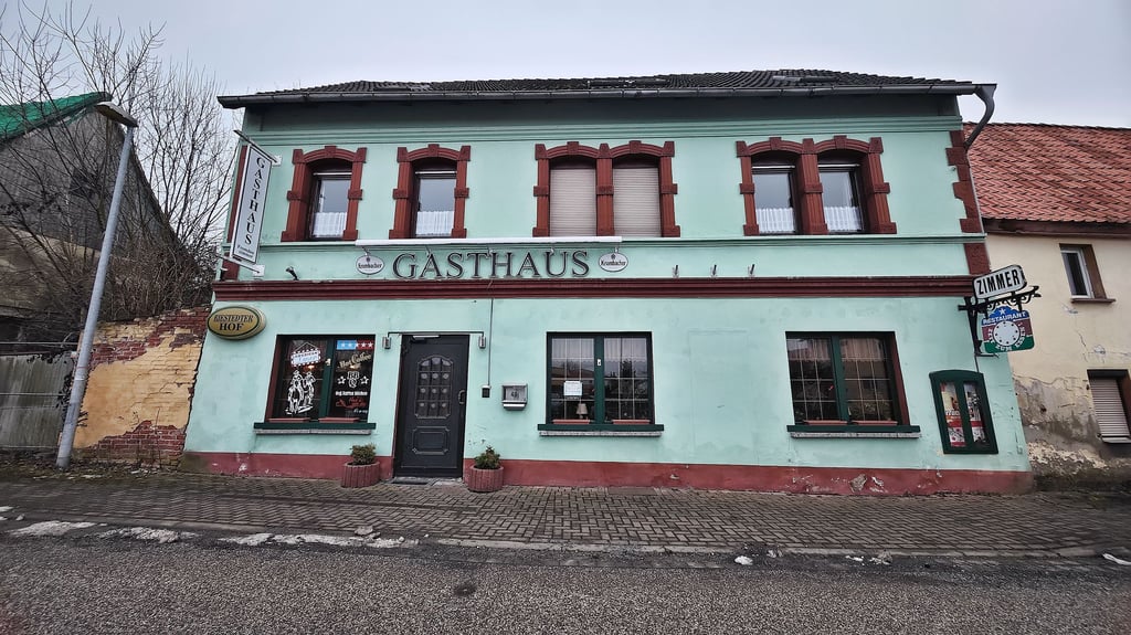Blick auf den Gasthof