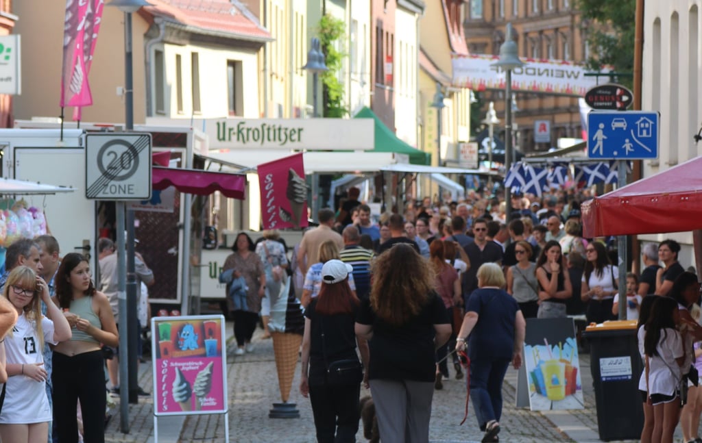 Die Innenstadt beim Kobermännchenfest in Sangerhausen war vergangenes Jahr gut besucht.