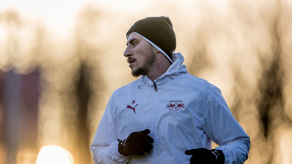 Leipzigs Eljif Elmas beim Trainingsauftakt nach der Winterpause am 2. Januar.