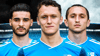 Martijn Kaars, Baris Atik und Mo El Hankouri vom 1. FC Magdeburg.