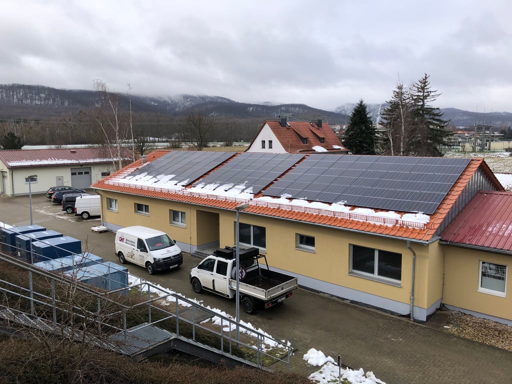Wird Mitte Februar bezogen: das neue Betriebsgebäude, das der Zweckverband Ostharz an seiner Kläranlage in Thale gebaut hat.