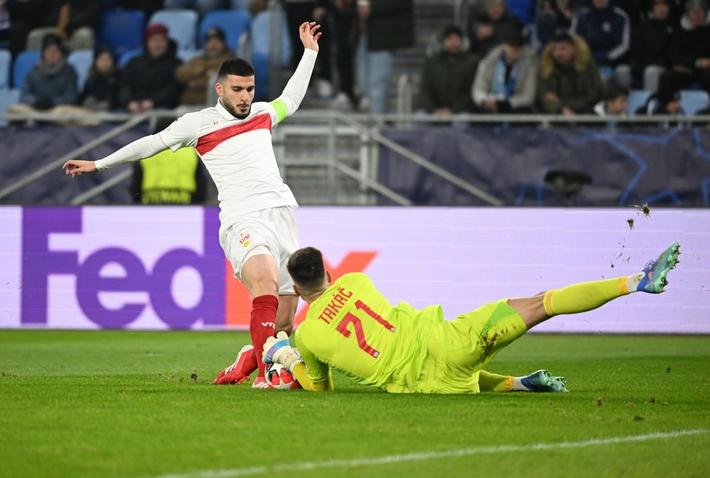 Deniz Undav war nicht mit allem zufrieden, was das VfB in Bratislava bot.