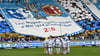 Ein Teil der Choreografie beim Spiel des 1. FC Magdeburg gegen Greuther Fürth.