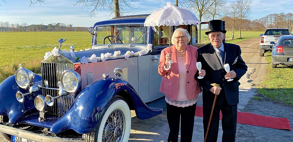 Irmgard und Fritz Zarnbach zu ihrem eisernen Ehejubiläum.