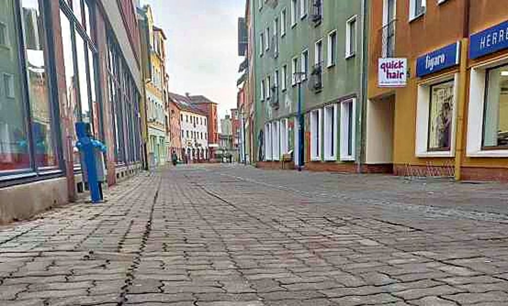 Die Kirchstraße in Bitterfeld wird saniert.