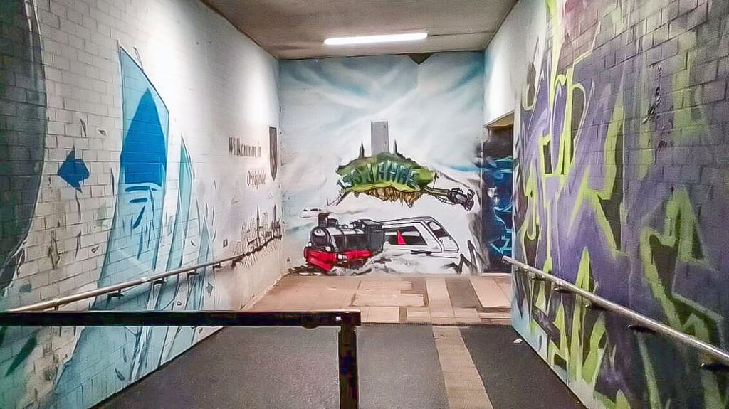 Der Heimatverein sorgt sich um die Bilder an den Wänden des Tunnels.
