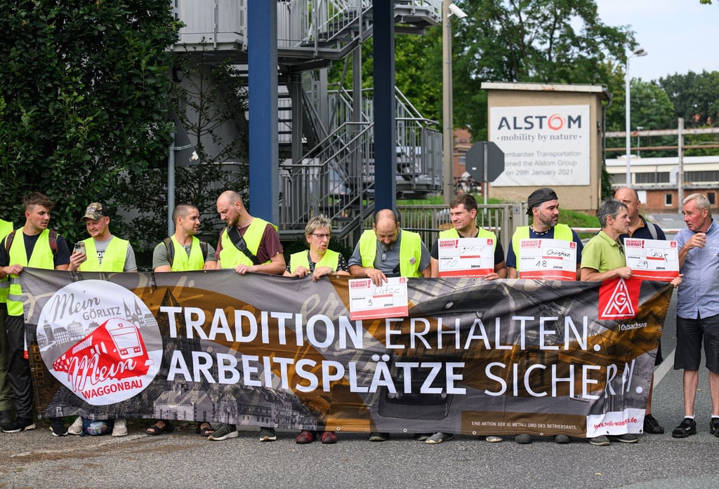 Über die Zukunft des Görlitzer Alstom-Werkes soll in der kommenden Woche informiert werden (Archivbild).