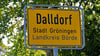 Ortsteingangsschild von Geburtstagskind Dalldorf.