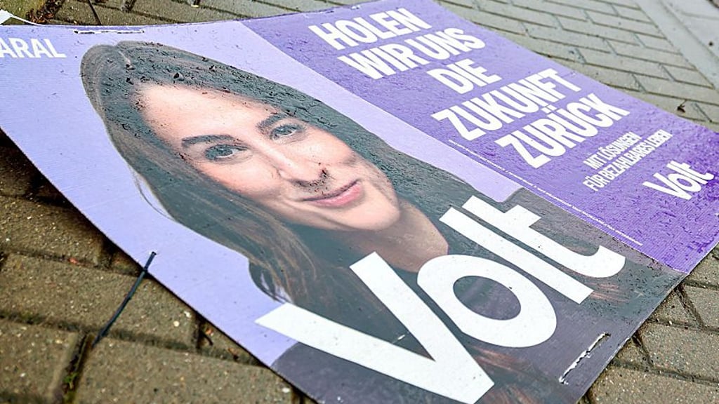 Dieses Wahlplakat wurde in Großkorbetha heruntergerissen.