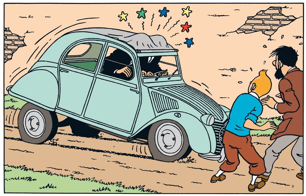 Tim und Struppi auf Rädern: Das Musée National de l’Automobile in Mülhausen zeigt von April bis November ikonische Fahrzeuge aus den Comics in „echt“.