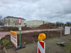 Blick über die Baustelle für die IGS an der Listemannstraße. 