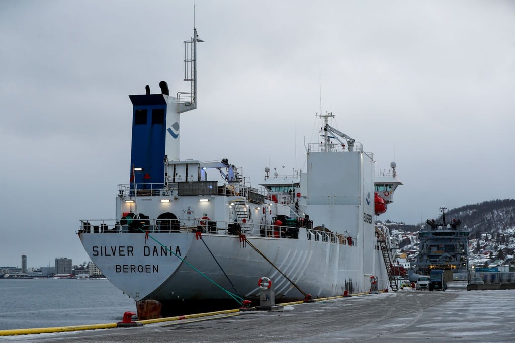 Das Schiff „Silver Dania“ wurde für Ermittlungen in den Hafen von Tromsø gebracht.