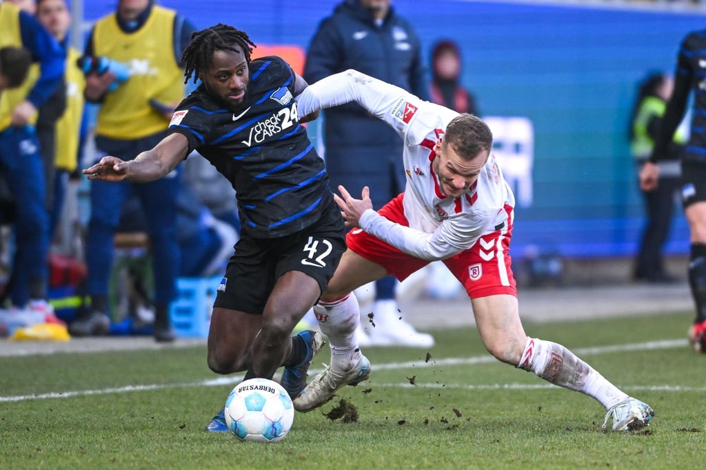 In der ersten Hälfte war Regensburg der Hertha deutlich überlegen.