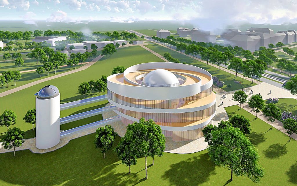 So soll das Zentrum „Cupola" (italienisch, übersetzt: Kuppel) aussehen. Es könnte im Magdeburger Elbauenpark entstehen, so die Pläne des Fördervereins Projekt Silberschlag.