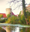 Der Grätzer Torturm an der alten Stadtmauer von Möckern zeigt Flagge.