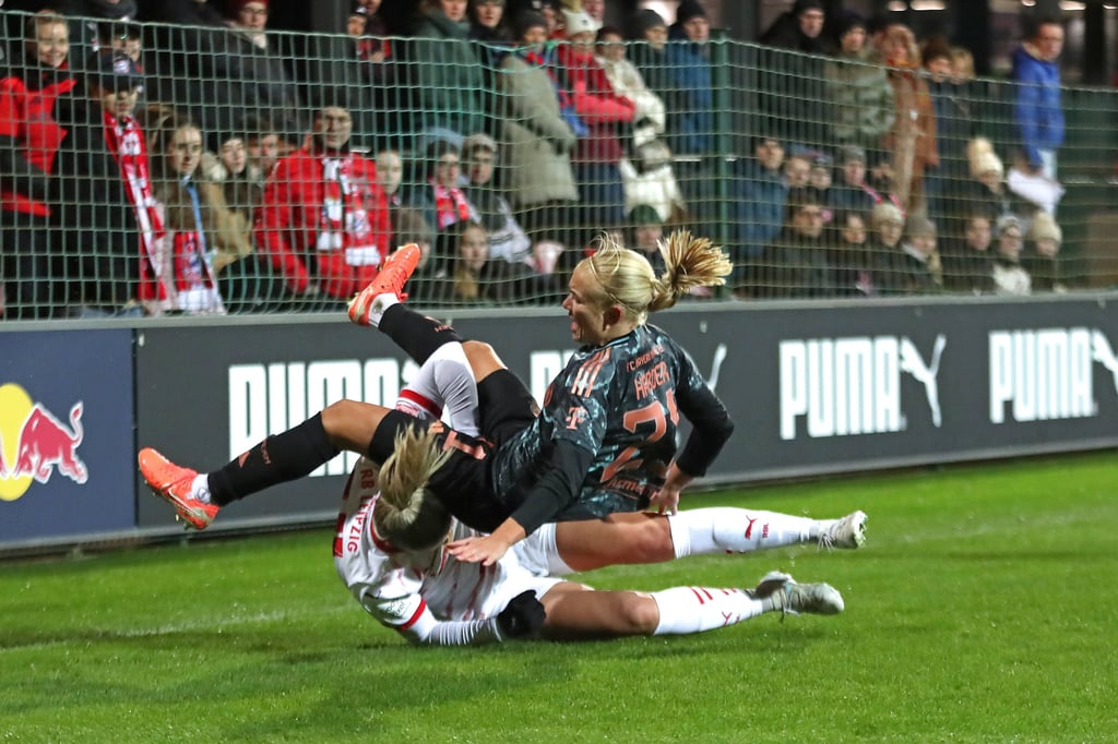 Es ging eng und leidenschaftlich zur Sache zwischen den Frauen von RB und dem FC Bayern