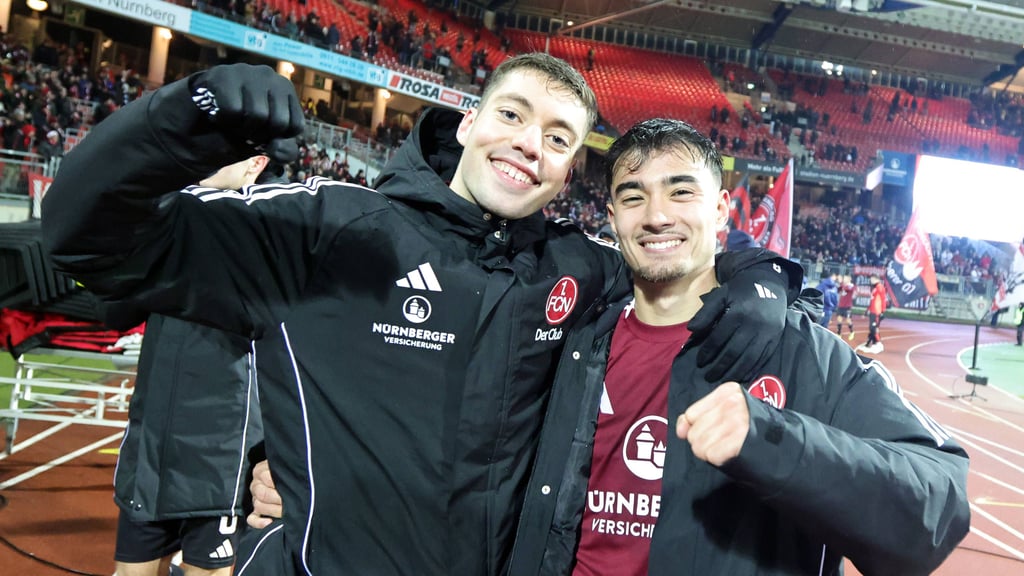 Stefanos Tzimas (li.) und&nbsp; Jens Castrop werden den 1. FC Nürnberg verlassen - und trotzdem am Samstag gegen den 1. FC Magdeburg spielen.