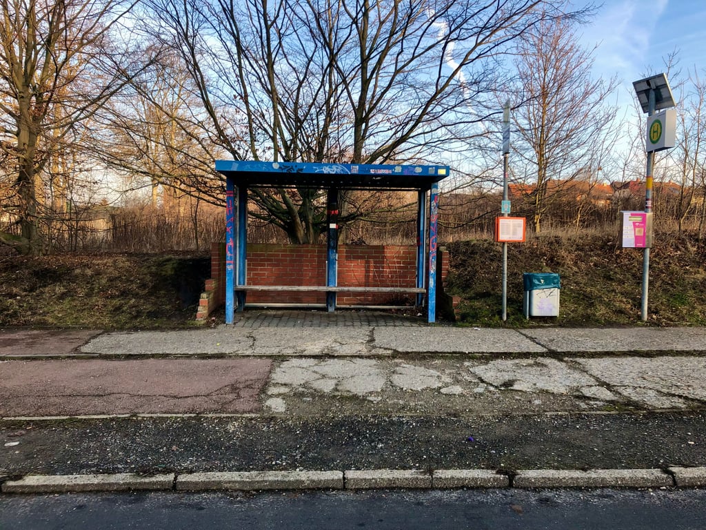 Eine Sanierung dieser Bushaltestelle in Frankleben ist dringend nötig.