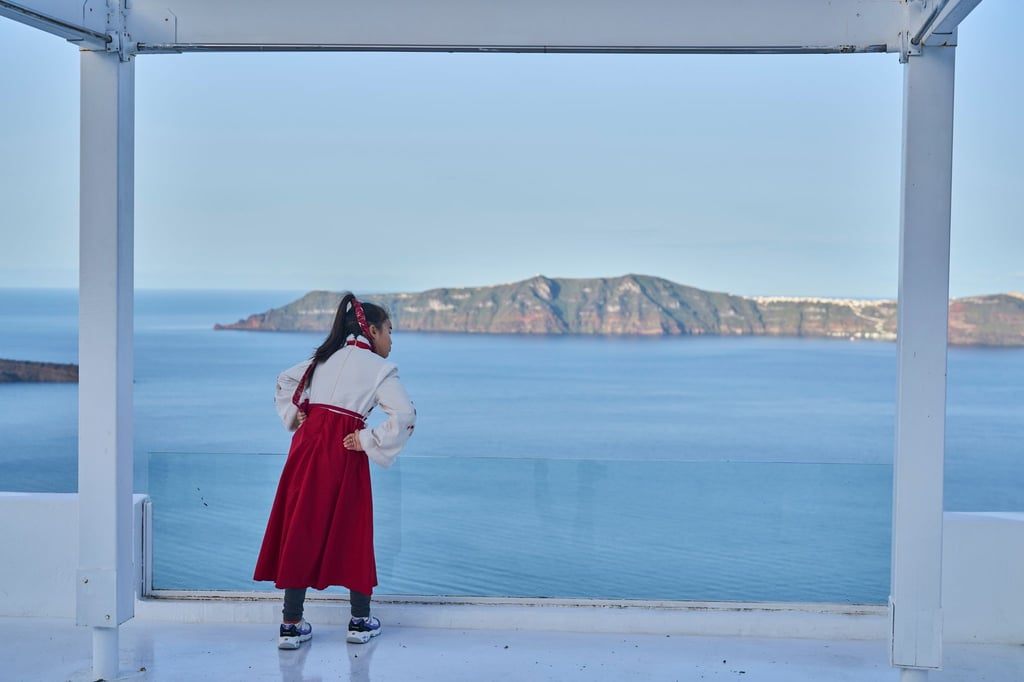 Nur wenige Touristen halten sich derzeit auf Santorini auf.