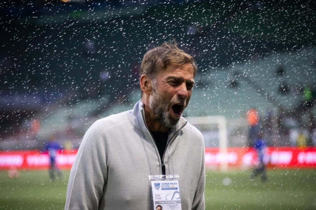 Red-Bull-Fußballchef Jürgen Klopp beim Besuch einer Partie zwischen Red Bull Bragantino und Palmeiras