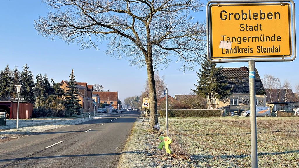 Grobleben und seine Versuche, auf die Kinder im Dorf aufmerksam zu machen. „Freiwillig 30“, das Männchen am Ortseingangsschild, mittlerweile ohne Kopf, oder auch ein Puppenwagen unmittelbar am Straßenrand helfen kaum, den Durchgangsverkehr zum Bremsen zu bewegen.