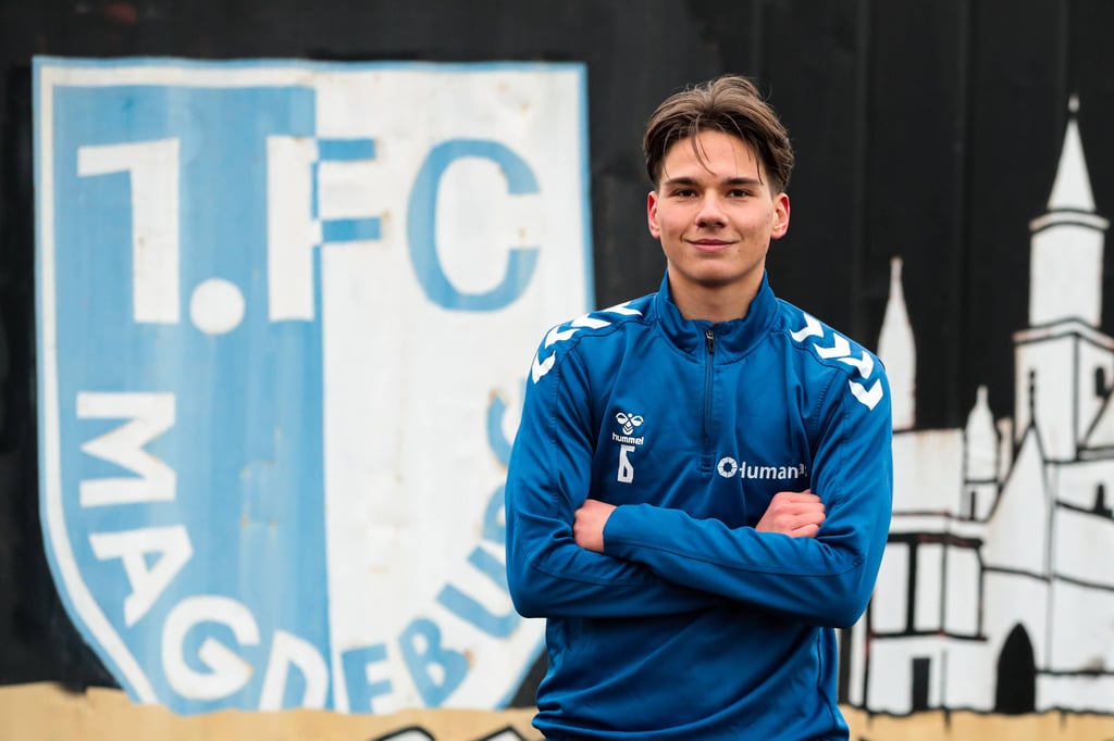 Dariusz Stalmach bei seinem ersten Trainingstag mit der Mannschaft vom 1. FC Magdeburg.