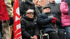 Der Mannheimer Fotograf Luigi Toscano (links) und der Holocaust-Überlebende Albrecht Weinberg wollten bei der Demonstration ein Zeichen gegen rechts setzen.