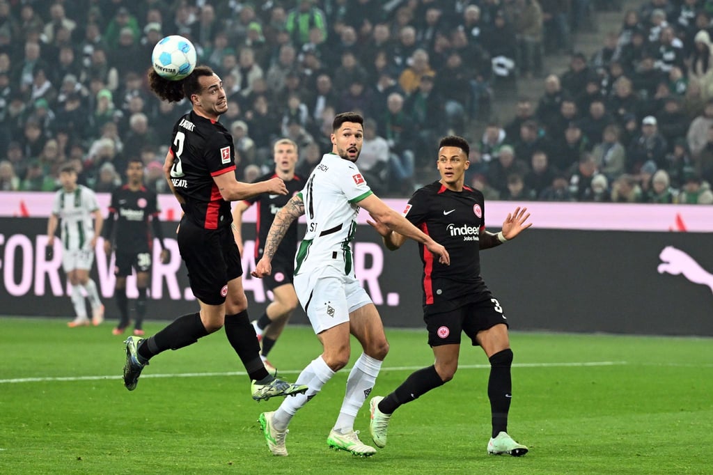 Tim Kleindienst erzielt die Gladbacher Führung gegen Frankfurt