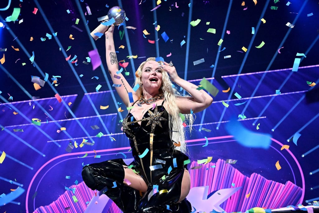 Erika Vikman feiert ihren Sieg beim finnischen Vorentscheid für den Eurovision Song Contest.