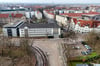 Im Editharing in Magdeburg laufen Vorbereitungen für den Bau einer Straßenbahnstrecke.