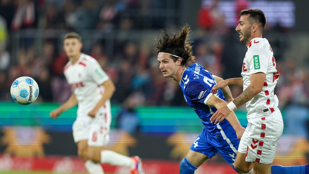 Jean Hugonet entschied das Hinspiel des 1. FC Magdeburg beim 1. FC Köln mit seinem Siegtor zum 2:1.