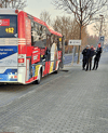 Polizei am Bus am 4. Februar