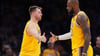 Luka Doncic (l.) und LeBron James liefen zum ersten Mal gemeinsam für die Lakers auf.