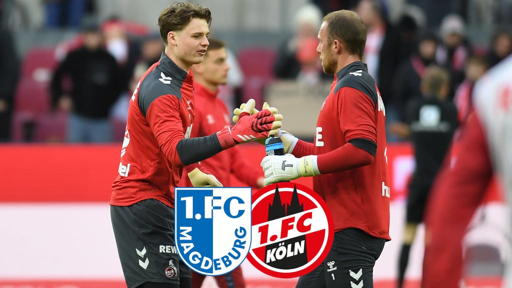 Jonas Urbig (li.), damals noch im Trikot vom 1. FC Köln, und Marvin Schwäbe.