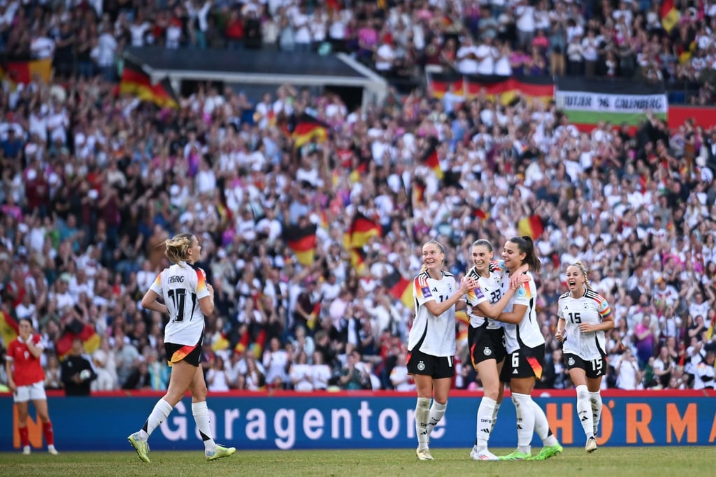 Die deutsche Nationalmannschaft der Frauen in Hannover.