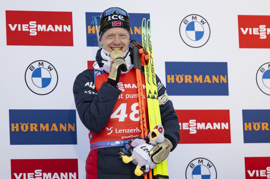 Johannes Thingnes Bö holt seine 21. WM-Goldmedaille - das ist Rekord.