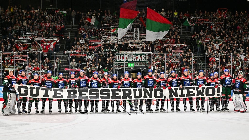 Das Team der Augsburger Panther wünscht seinem Kollegen Marco Niewollik gute Besserung