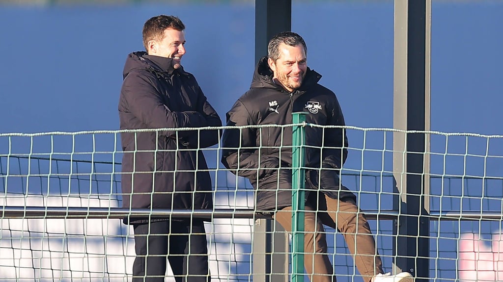 Sportchef Marcel Schäfer und Sportkoordinator Daniel Baier bei RB Leipzig.